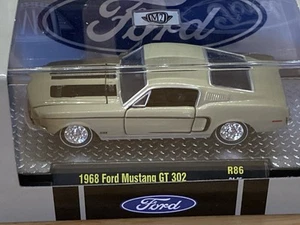 M2 Machines 1968 Ford Mustang GT 302 Desert Green Ltd Edition NIP Stand/Case - Picture 1 of 5