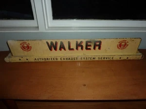 Seltenes altes Vintage Walker Auspuffanlage Service Händler Blechschild 39 x 7" - Bild 1 von 7