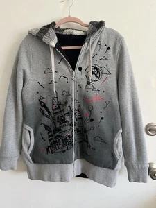 Selten-Arnold Palmer Wende Fleece Hoodie-Artwork-Unikat-Regenschirm Zipper-Gr. L - Bild 1 von 14