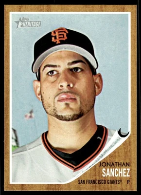 2011 Topps Heritage Jonathan Sanchez San Francisco Giants #71 - Image 1 of 2