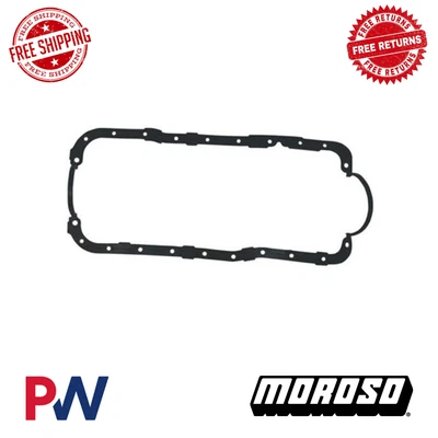 Junta de cárter de aceite Moroso diseño de una pieza insertos de acero negro para Ford 351W 93162 Foto 1 de 2