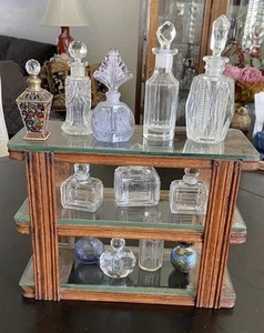Vintage 3Tier Wood Display Shelf W/ RoundEdge Glass Tops Hand Made Sewing Unique - Picture 1 of 21