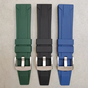 22 24 26mm Silicone Smart Bracelet Watch Strap Band Rubber Universal Watchband - Picture 1 of 15