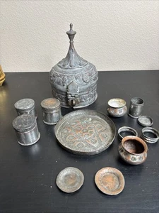 Antique Indian Copper Pandan Betel Nut Complete Box Set; 19th Century - Picture 1 of 16