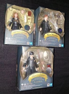 Harry Potter Ron Weasley Hermoine Granger S.H. Lote de figuras de acción Figuarts Bandai Foto 1 de 4