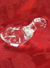 FLAWLESS Exceptional BACCARAT Glass Crystal DUCK DUCKLING PECKING BIRD Figurine