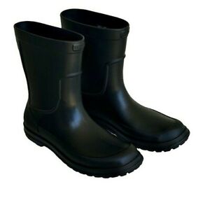 Crocs Mens AllCast Black Rain Boot Size 13 Outdoor Waterproof No Seam 204862 EUC