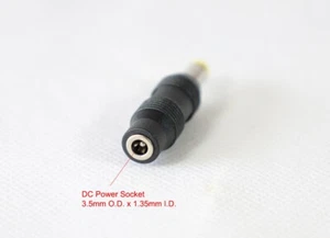 Charger Adapter Power Plug Female 3.5 x 1.35mm DC Power to 5.5 x 2.1 mm Male - Picture 1 of 3