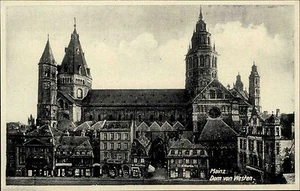 Maguncia Renania-Palatinado ~ 1940 Catedral de San Martín Catedral Iglesia Edificio - Imagen 1 de 2
