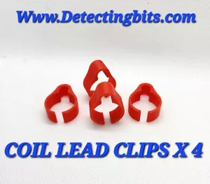 Minelab Equinox / Xterra coil lead clips x 4 Black or Red - Picture 1 of 4