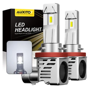 2X AUXITO H8 H11 LED Headlight Set Bulbs High Beam Low 6500K Xenon White M3 - Picture 1 of 9