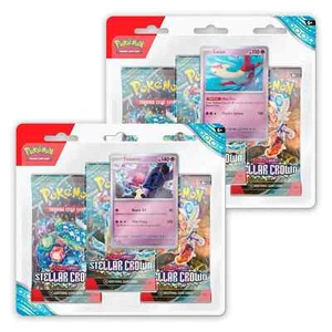 Pokémon TCG Scarlet & Violet Stellar Crown 3 Pack Blister - Latias - Tinkaton - Picture 1 of 3