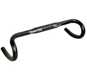 Manubrio bici corsa alluminio carbonio Cycertec Faser 40 42 44 31,8 nero - Bild 1 von 1