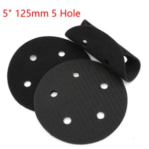 5" 5 Hole Interface Pad Hook Loop 3mm Sanding Polishing Disc Backing Pad Cushion - Picture 1 of 7
