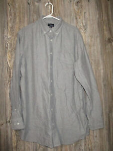 Sonoma Life & Style Mens LT Large Tall Long Sleeve Shirt Gray Button Down