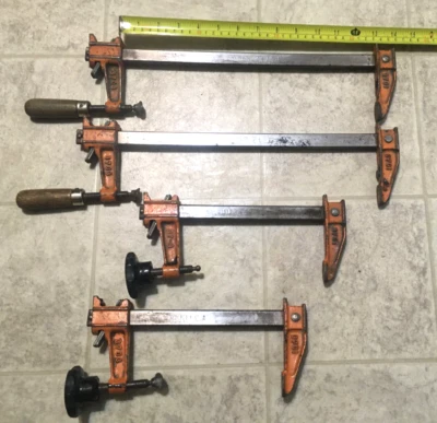 Lote de cuatro abrazaderas de barra 3712+3706 Jorgensen 12" y 6" Foto 1 de 4