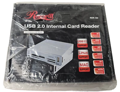Rosewill RCR-103 USB 2.0 Internal Card Reader Compatible With SDHC New Sealed - Image 1 of 4