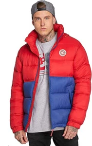 Giacca DC Shoes piumino rosso tg L impermeabile Gosforth puffer red cappuccio - Foto 1 di 11