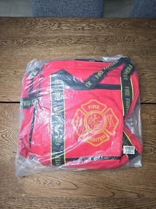 OccuNomix OK-3000 Red Large Firefighter Gear Bag Woven In Reflective Trim New - Picture 1 of 14