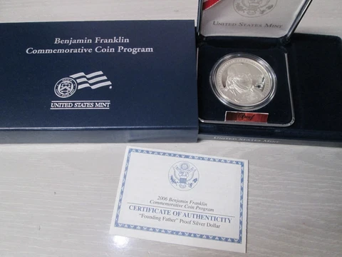 2006 Benjamin Franklin Found Father Proof Silver Dollar Commemorative Coin Cover