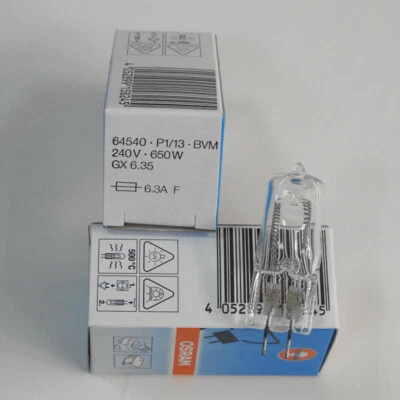 Osram 64540 650W P1/13 240V GX6.35 BVM Disco Stage Studio Bulb Lamp P1 13 64540 - Image 1 of 4