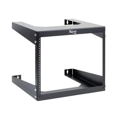 ICC Wall Mount Rack with 8 Rack Mount Spaces (8U) - Heavy-Duty 19" Open Frame... - Image 1 of 4