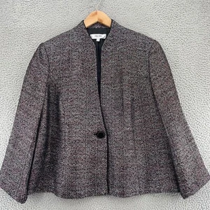 Jones Studio Blazer Womens 22W Plus Pink Tweed Glitter Button Up Office Career - Bild 1 von 10
