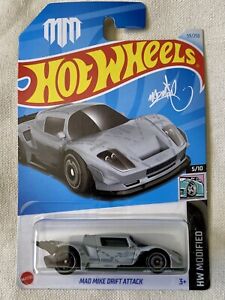 2024 HOT WHEELS #59 - Mad Mike Drift Attack (#5 HW Modified - Long Card) GREY