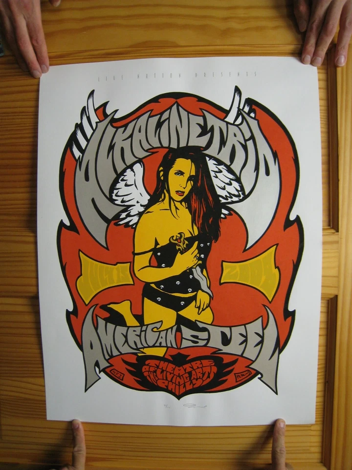 Póster Trío Alcalino Serigrafía Billy Perkins Firmado y Numerado S/N Foto 1 de 1