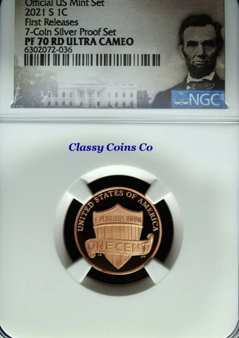 2021 S NGC UCAM Proof 70 Lincoln One Cent ☆☆ Silver Proof Set ☆☆ First Release Cover