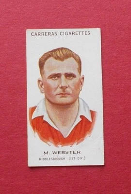 ORIGINAL CIGARTTE CARD BY CARRERAS - FOOTBALLERS 1934 - Image 1 of 2