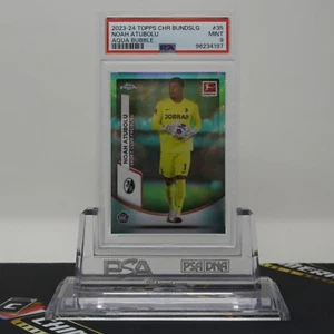 PSA 9 MINT Noah Atubolu Aqua Bubble 064/275 #35 2023-24 Topps CHR Bundesliga - Picture 1 of 2