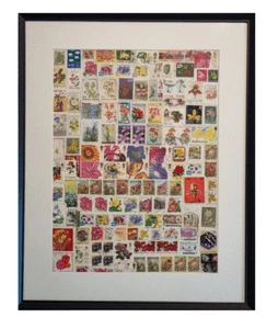 Francobollo floreale collage arte - Foto 1 di 6