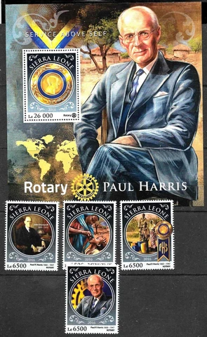 #11025 SIERRA LEONE 2016 ROTARY SET+S/SHEET YV 6353-6+BL 1048 MNH Cover