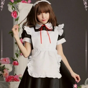Lady Maid Dress Lolita Costumes Ruffle Japanese Cosplay Uniform Waitress Vintage - Picture 1 of 4