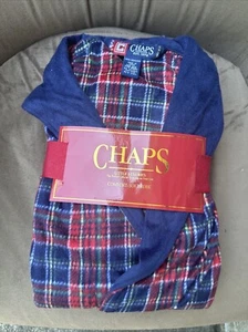 Vintage 90er Ralph Lauren CHAPS Flanell Microfleece Schalkragen Morgenmantel - NEU - Bild 1 von 6