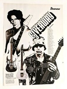Steve Vai / Joe Satriani 1986 G3 Ibanez Guitars & Tour Dates Magazine Print Ad