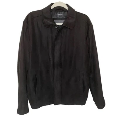 Perry Ellis Portfolio Men’s Jacket Brown Microsuede Full Hidden Zip Size M - Image 1 of 4