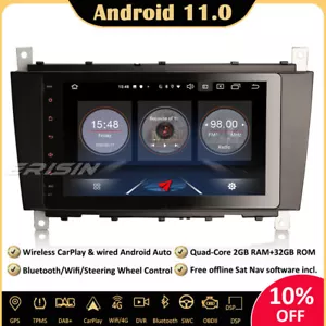 Android 11.0 Car Stereo DAB+Wifi Sat Nav Mercedes Benz C/CLK/CLC Class W203 W209 - Picture 1 of 12