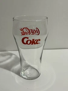 Vintage Coca Cola Glas Rot Schrift Glocke Form Ersatz Becher - Bild 1 von 4