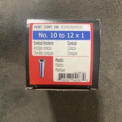 Midwest, 04287, Conical Anchor, #10-12 x 1"  Anchor, Blue (100 pk) - Image 1 of 2