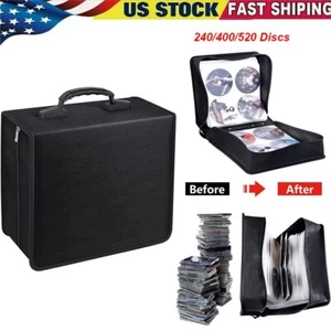 Disc CD DVD Case Holder Heavy Duty Nylon Album Media Organizer Wallet Bag - Picture 1 of 15