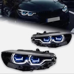 Pair Of Laser Style LED headlights Fit For 2014-2019 BMW 4 Series F32 F33 F82 M4 - Picture 1 of 7
