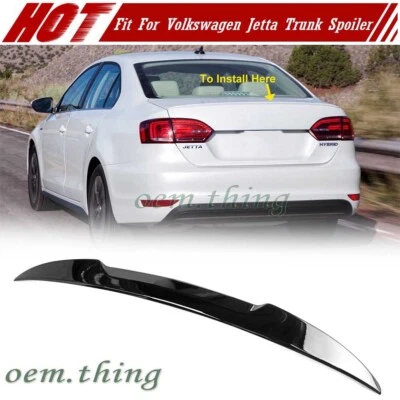2012-14 Fit FOR Volkswagen Jetta MK6 4D DTO Style Boot Trunk Spoiler Paint #L041 - Imagem 1 de 4