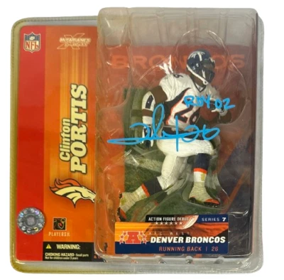 Clinton Portis autographed signed figure inscribed NFL Denver Broncos JSA COA - Image 1 of 3