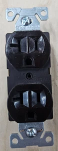 LOT OF 3 EATON CR20 20A 120V BROWN DUPLEX RECEPTACLE 92301 - Picture 1 of 4