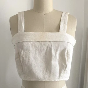 Vintage Edwardian Early Bra Corset Cover 1910 1920s Camisole Crop Top 29" Bust - Picture 1 of 8