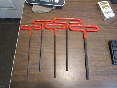 5 Pc Set Eklind 9" Hex T Key Cushion Grip Allen Wrench 3/16"- 3/8" USA BLOW OUT - Image 1 of 4