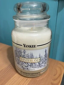 NEW YANKEE CANDLE BLK LABEL WINTERLAND ORIGINAL SINGLE WICK LGE JAR CANDLE 22 OZ - Picture 1 of 6