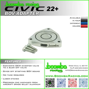 Adaptador de válvula de soplado Boomba turbo BOV rojo para Honda Civic Acura Integra 1.5T - Imagen 1 de 1
